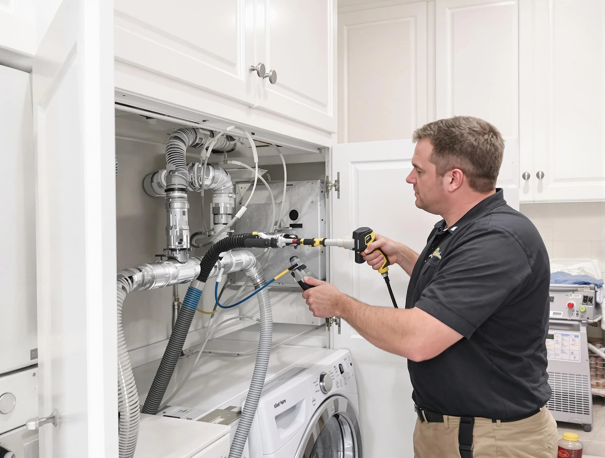 North Salt Lake Dryer Vent Cleaning professional removing severe blockage from a clogged dryer vent in North Salt Lake