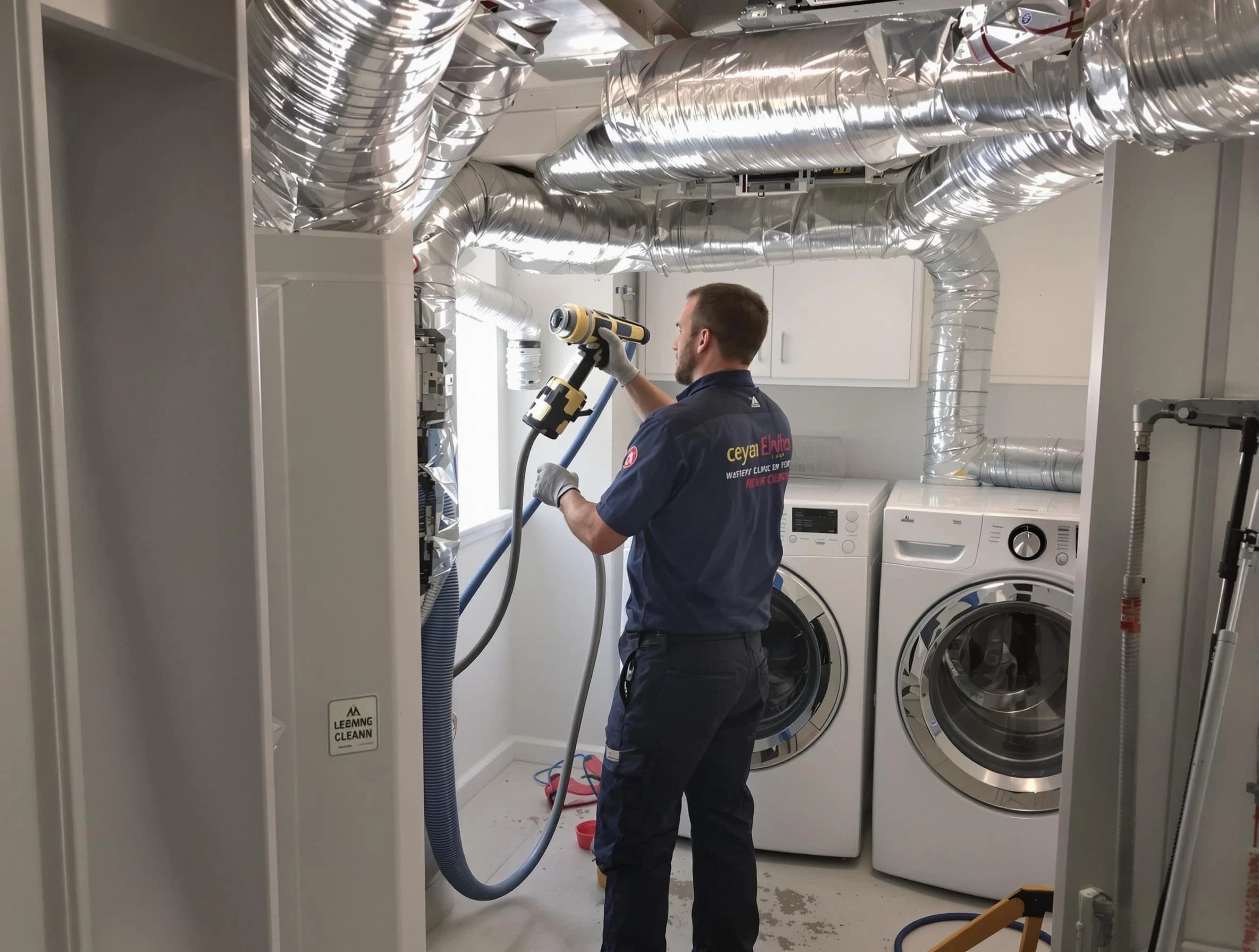 North Salt Lake Dryer Vent Cleaning specialist using advanced equipment for thorough duct cleaning in North Salt Lake